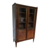 Display cabinet / bookshelf in Louis XVI style made of mahogany and marble - Early 20th century