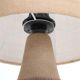 Handmade Søholm / Einar Johansen ceramic table lamp with jute lampshade / Mid-century Danish modern design / 1960s / 1970s