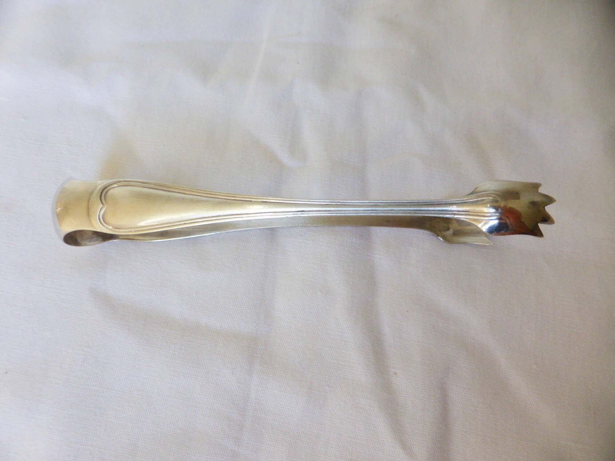 Silver-plated metal sugar tongs SFAM vintage 220671