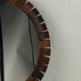 Teak rosewood Danish midcentury cube mirror, 1960s, 33 cm