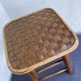 Chestnut and bamboo stool