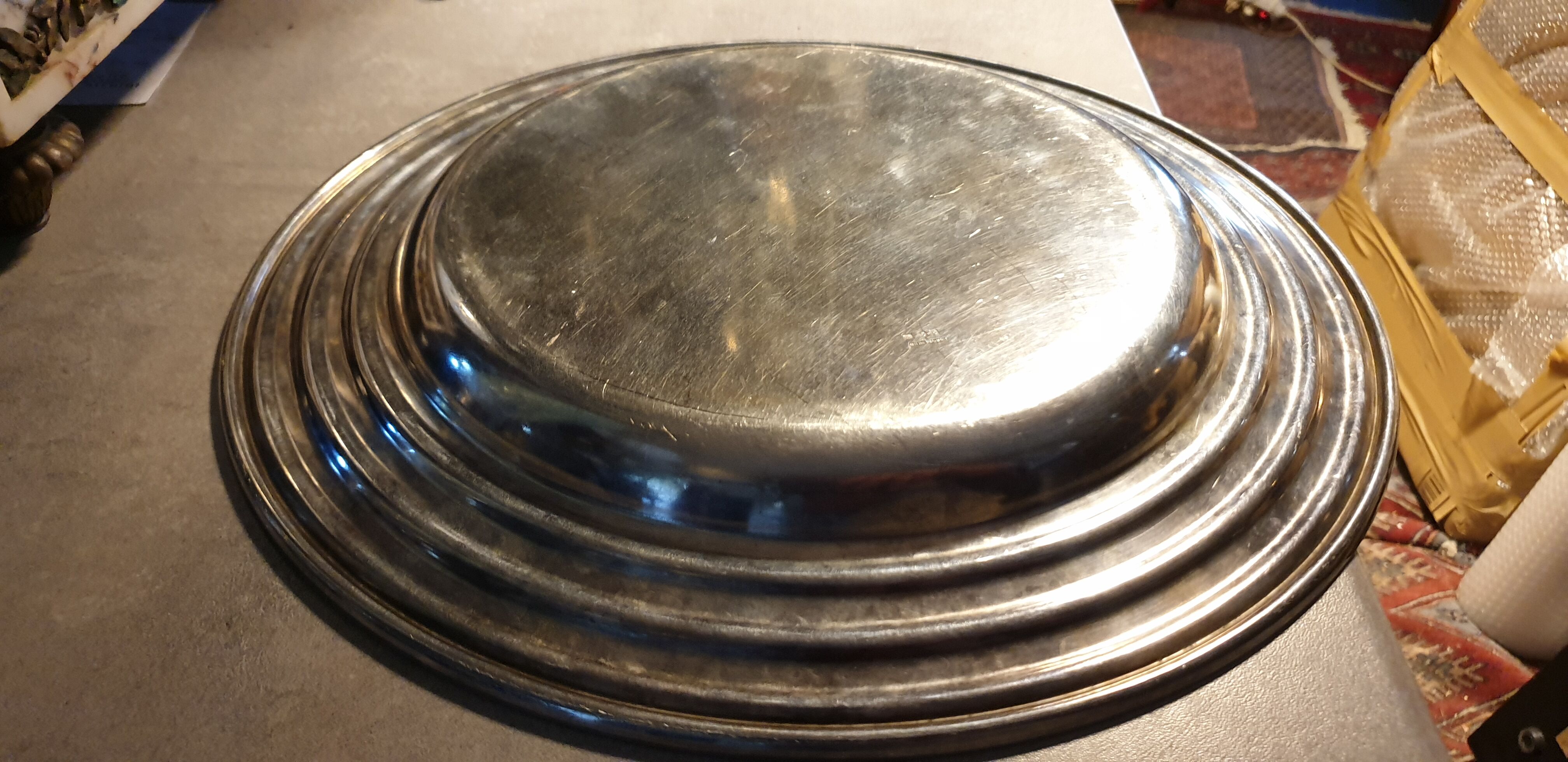 Christofle, silver metal serving dish