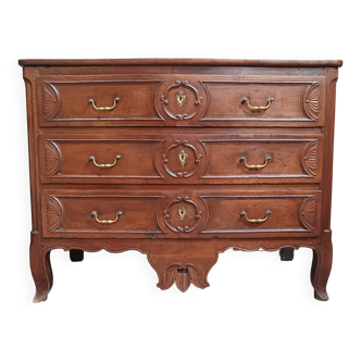 Commode Louis XV en noyer