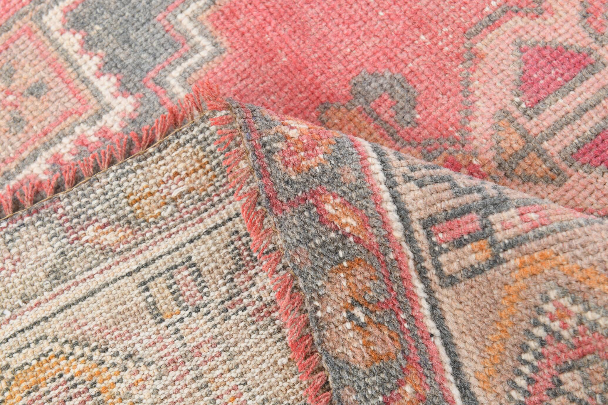 4x7 Red Navy Blue Handmade Turkish Rug, 132x228Cm SK 20526