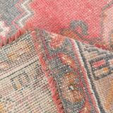 4x7 Red Navy Blue Handmade Turkish Rug, 132x228Cm SK 20526