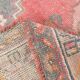 Tapis turc vintage bleu marine et rouge