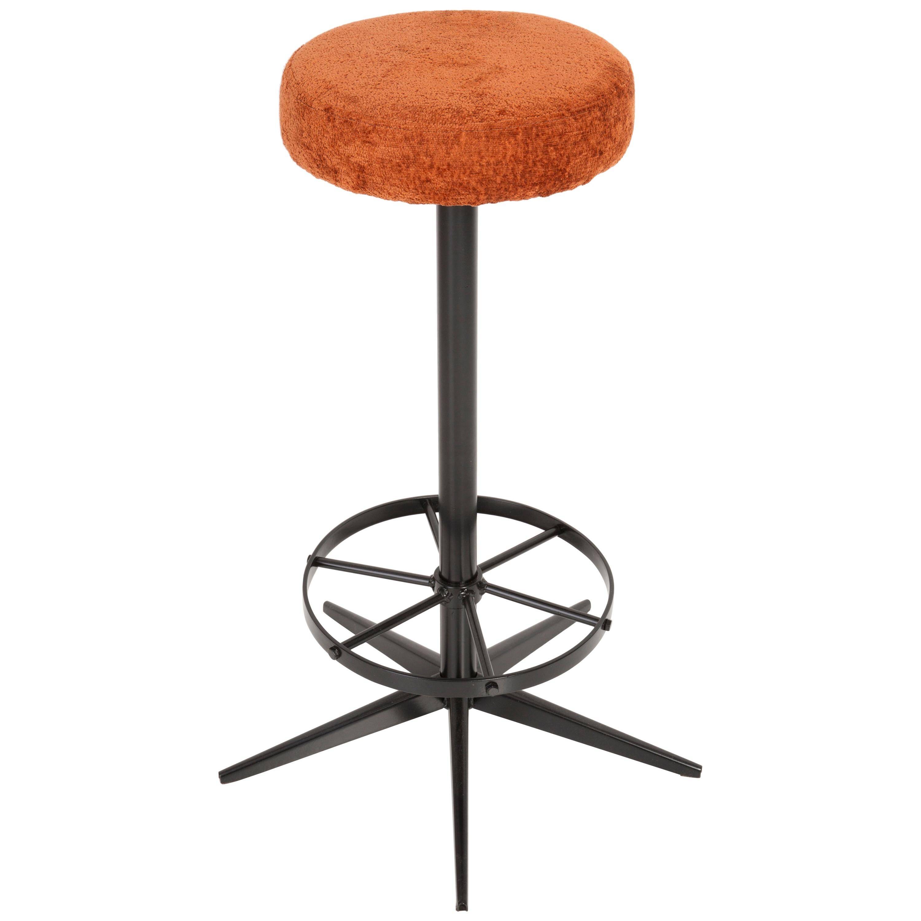 Vintage dark orange stool, Germany, 1960s