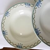 4 vintage soup plates from St Amand 220628