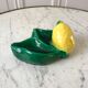 Ferlay Vallauris-style lemon ceramic pocket tray signed 1955