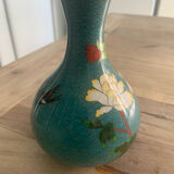 Vintage vase in cloisonné enamels