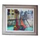 Old oil painting on panel signed