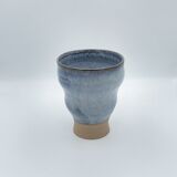 Vase en grès émaillé bleu