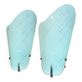Paire d'appliques vintage en verre peint