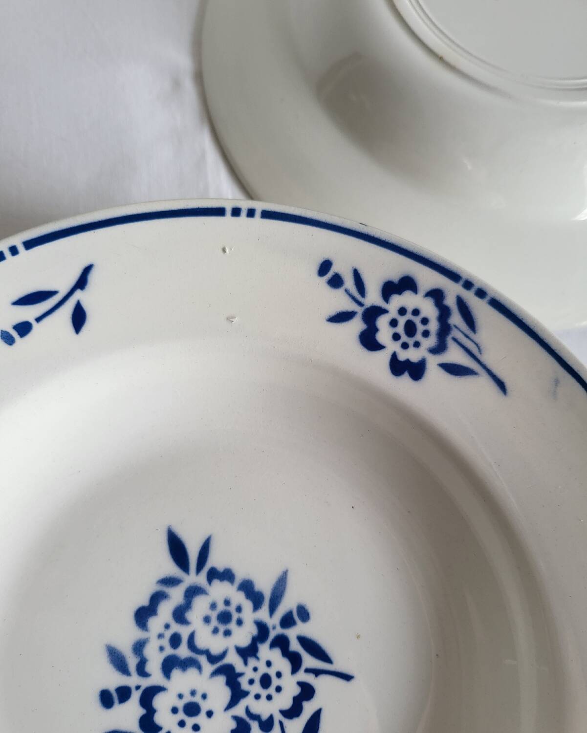 4 Deep Plates in earthenware Moulin des Loups & Hamage model Lucien