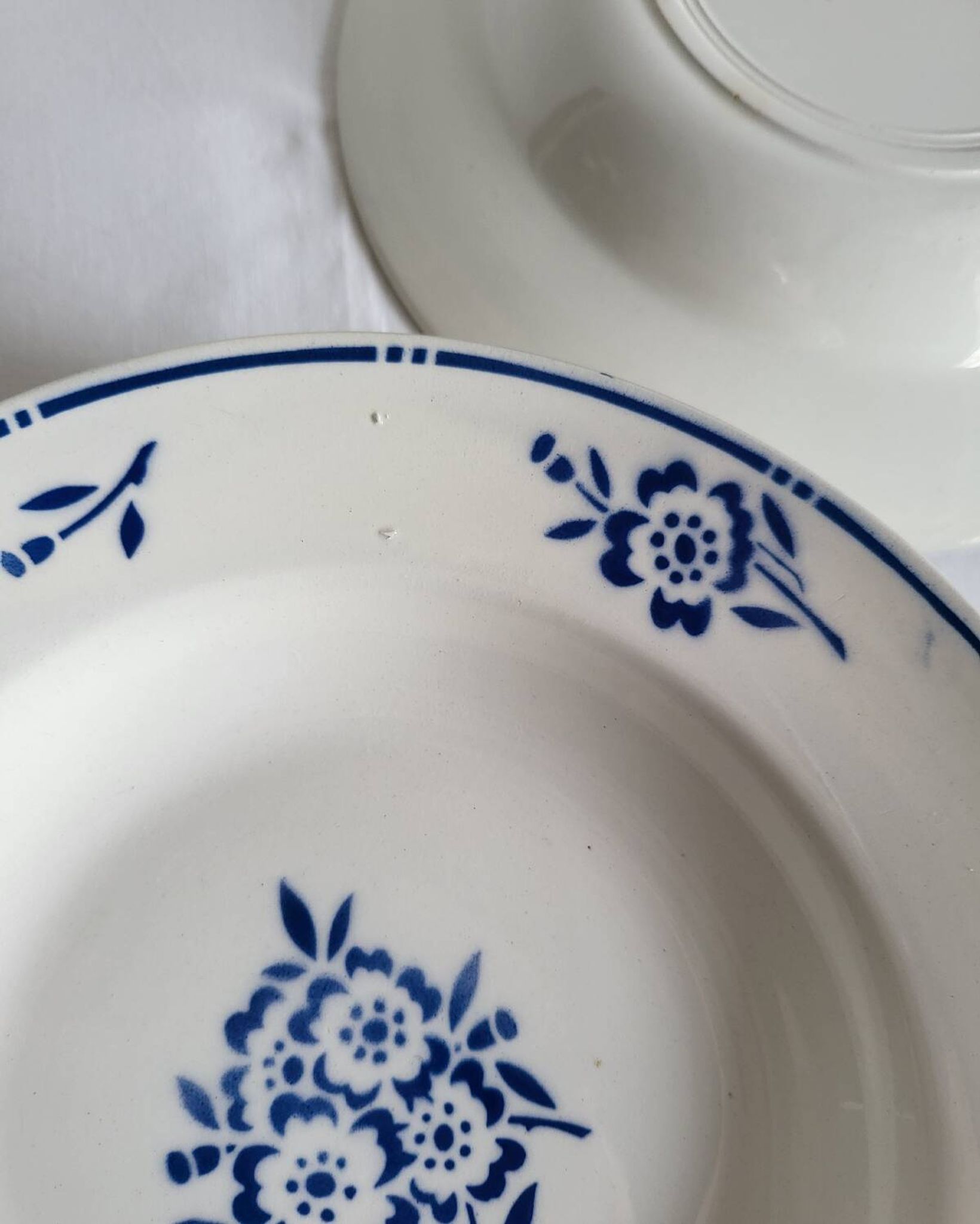 4 Deep Plates in earthenware Moulin des Loups & Hamage model Lucien