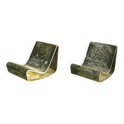 Lot de 2 chaises à bascule Loop Garden, édition originale, par Willy Guhl pour Eternit AG, Suisse, années 1950