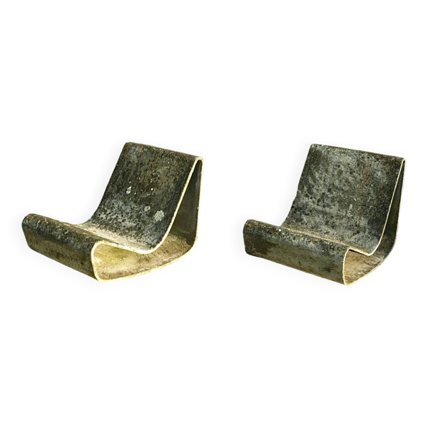 Lot de 2 chaises à bascule Loop Garden, édition originale, par Willy Guhl pour Eternit AG, Suisse, années 1950