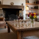 Set of 6 Art Deco Cooked Wine Glasses - 1930s Certified - Gold Rims