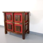 Bright brutalist bar furniture aranjou vintage from the 50s 60s in solid elm