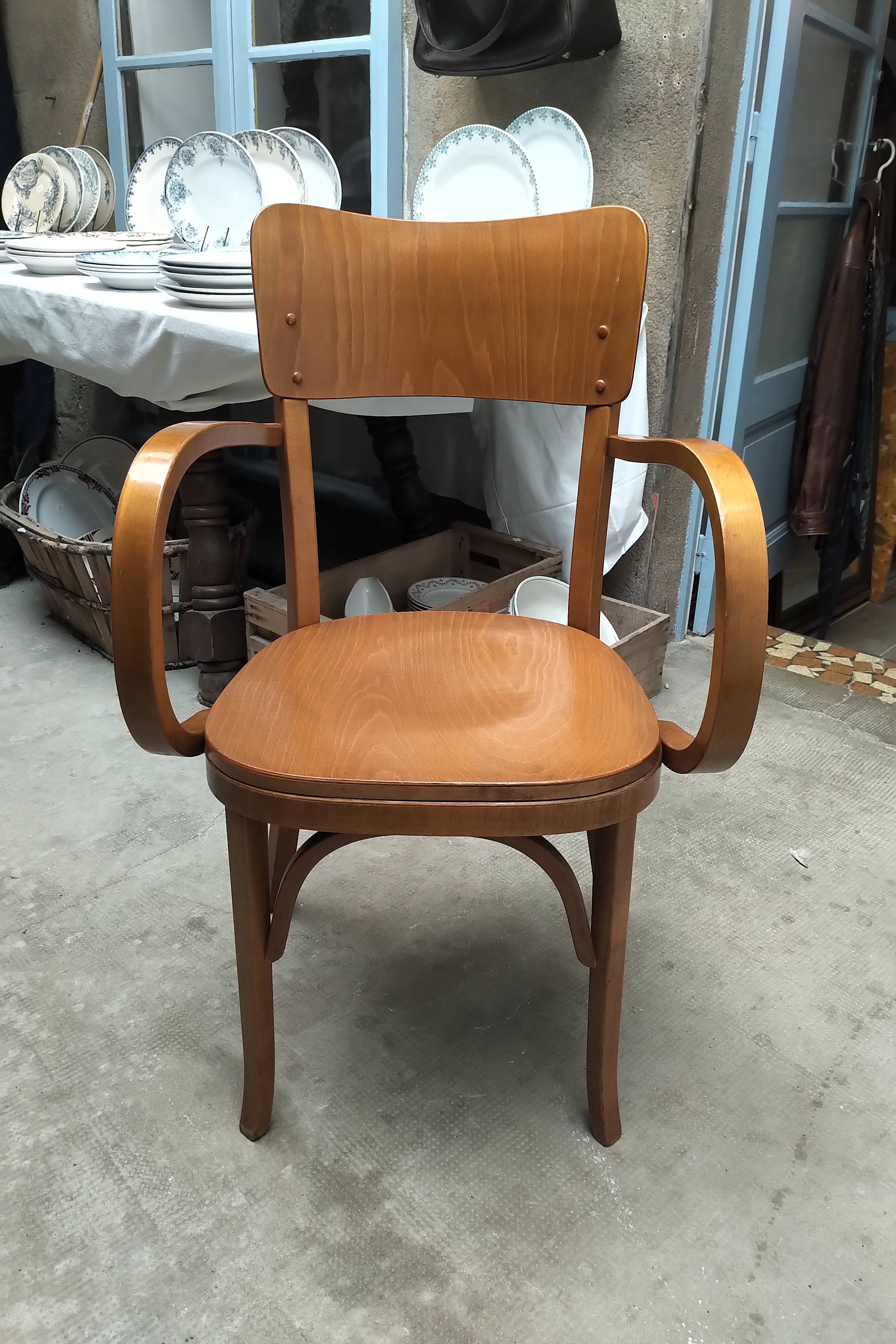 Fauteuil Baumann bois courbé