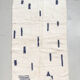 Moroccan Berber carpet beni ouarain ecru with blue graphic patterns 264x161cm