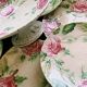 Exclusive antique dessert service in faience/terracotta with slip from 1900.