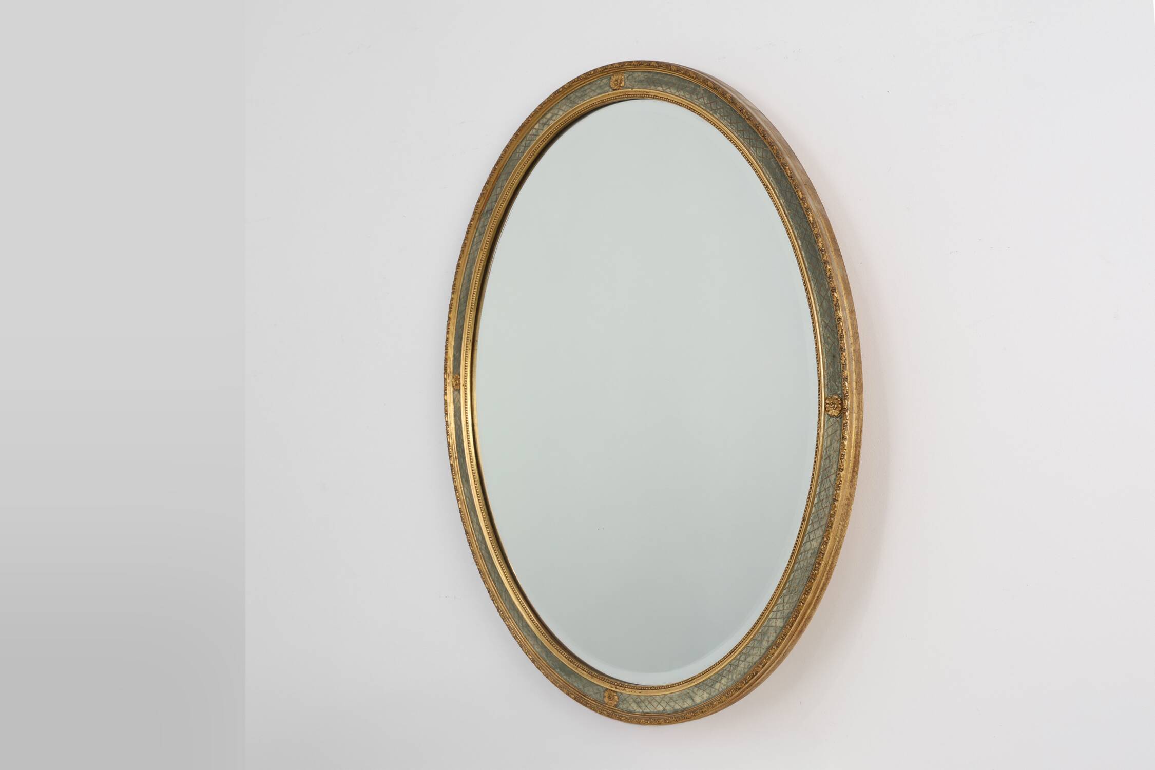 Oval Giltwood Mirror by Pieterman, The Netherlands 1960s