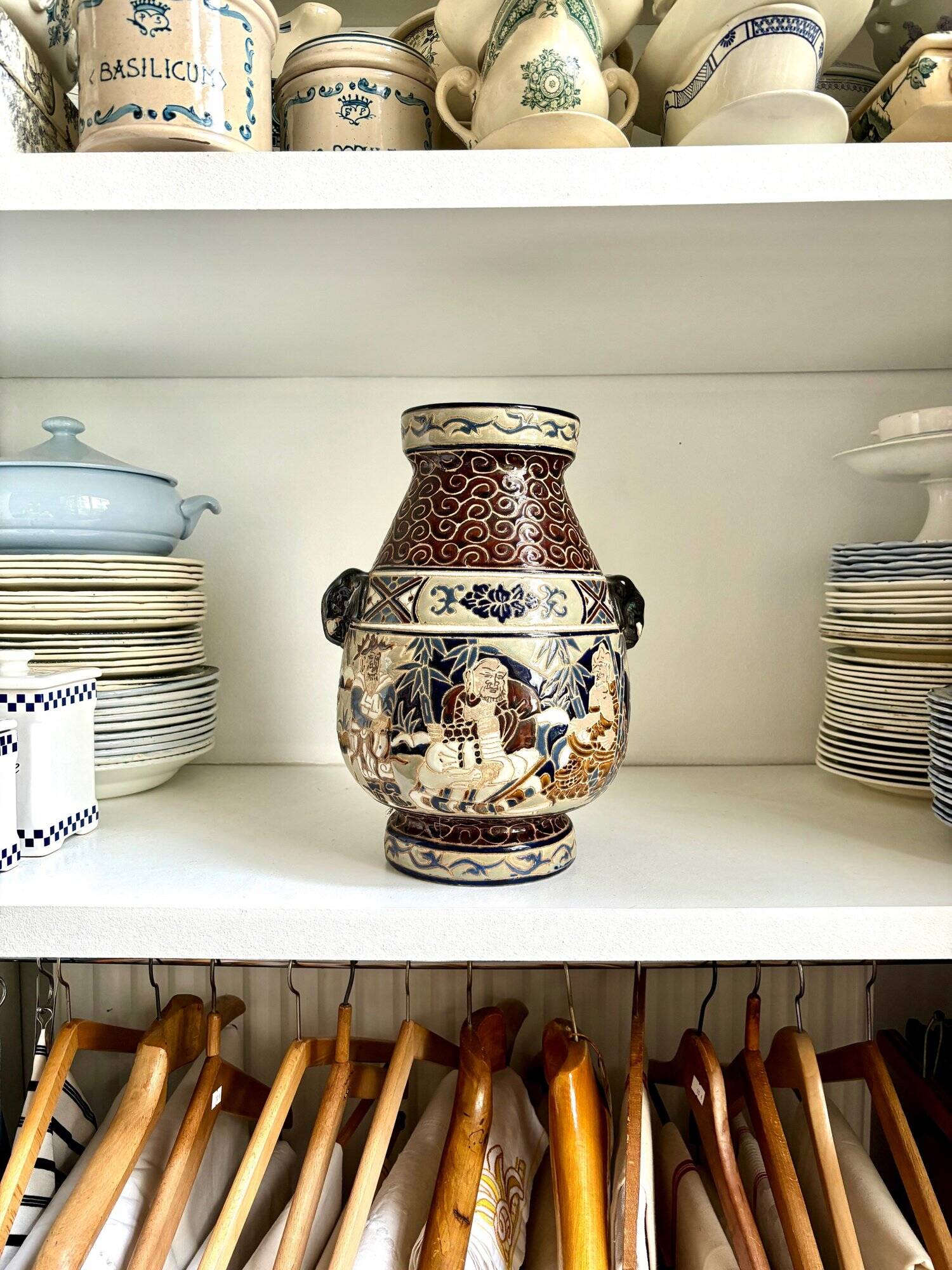 Polychrome sandstone vase from Biên Hoa - Vietnam