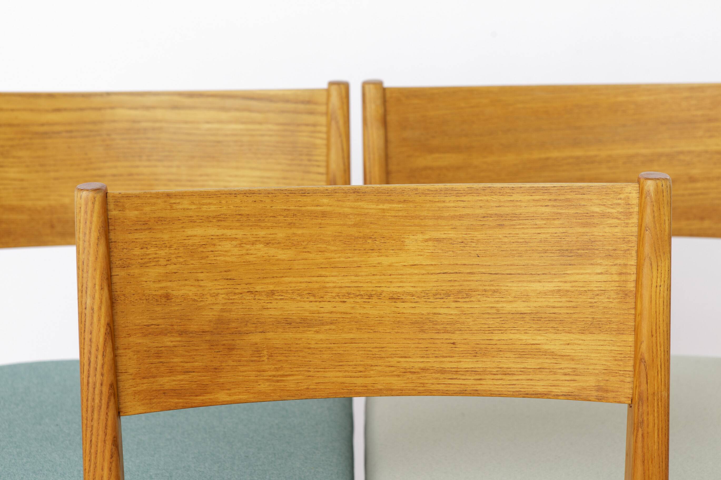 Set of 6 Vintage Beech Dining Chairs, Germany 1970s, Restored Wooden Dining