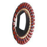 Vintage convex & ceramic sun mirror