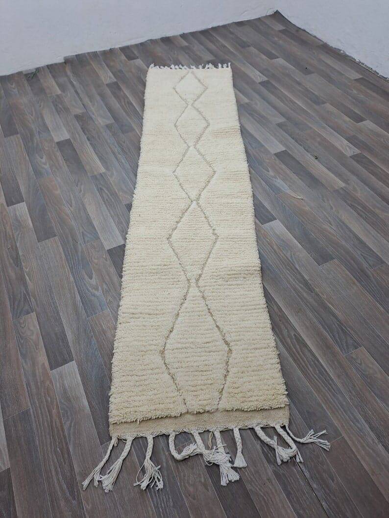 Handmade Berber rug runner size 75/300 cm