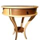 Pedestal table - small round table in wooden marquetry