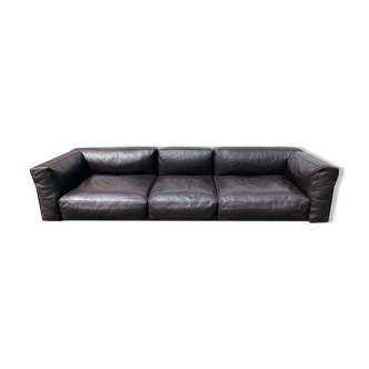 Sofa Cassina Mex by Piero Lissoni, chocolate leather
