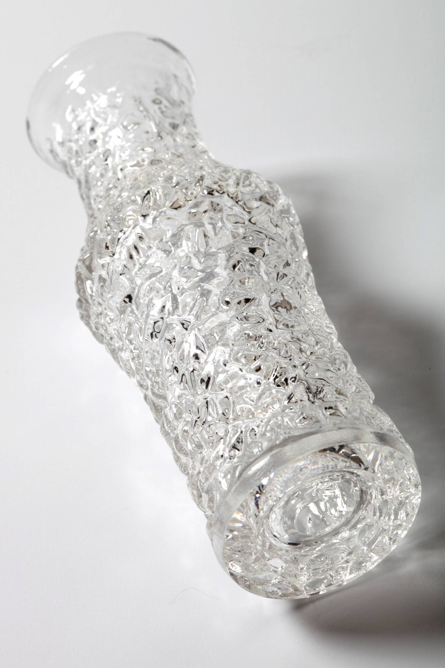 Mid-Century Pressed Glass Vase by Václav Hanuš: Czech Retro Decor