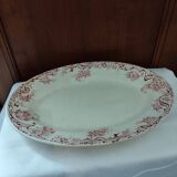 Plat ovale terre de fer rose S.F.G.B.N.G.R modèle Neuilly