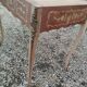 Antique game table in Louis XVI style with marquetry.