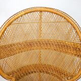 Braided rattan peacock chair