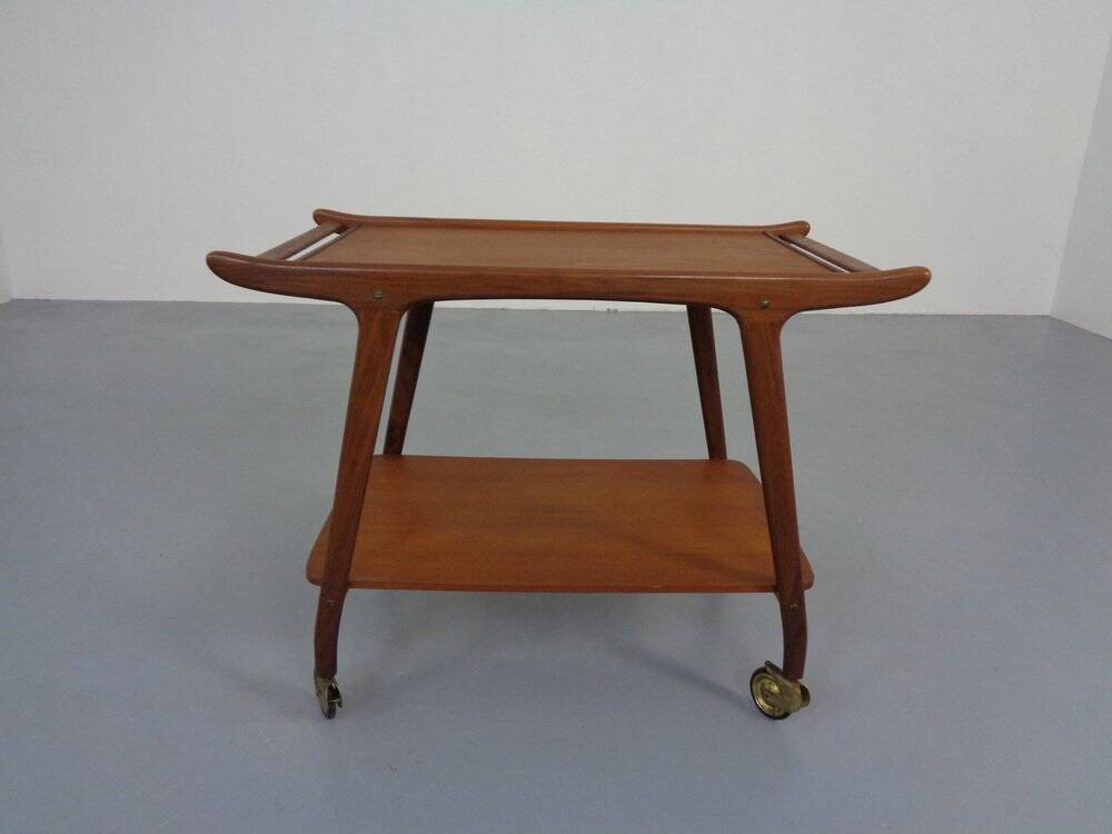 Danish Organic Teak Tea Cart, 1960s