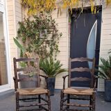 Paire de fauteuil campagnard