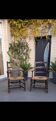 Pair of rustic armchairs