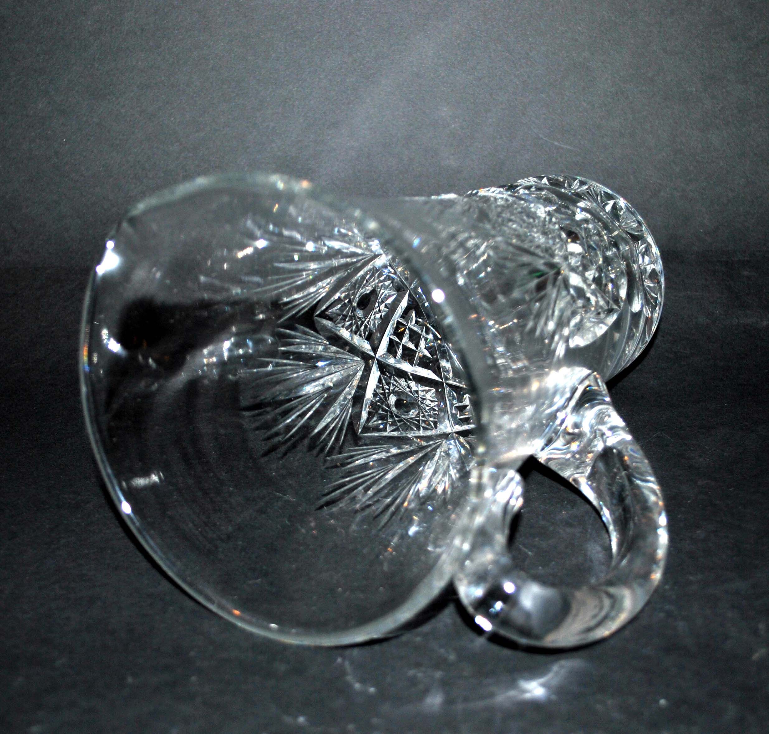Pitcher in richly cut crystal, 1950