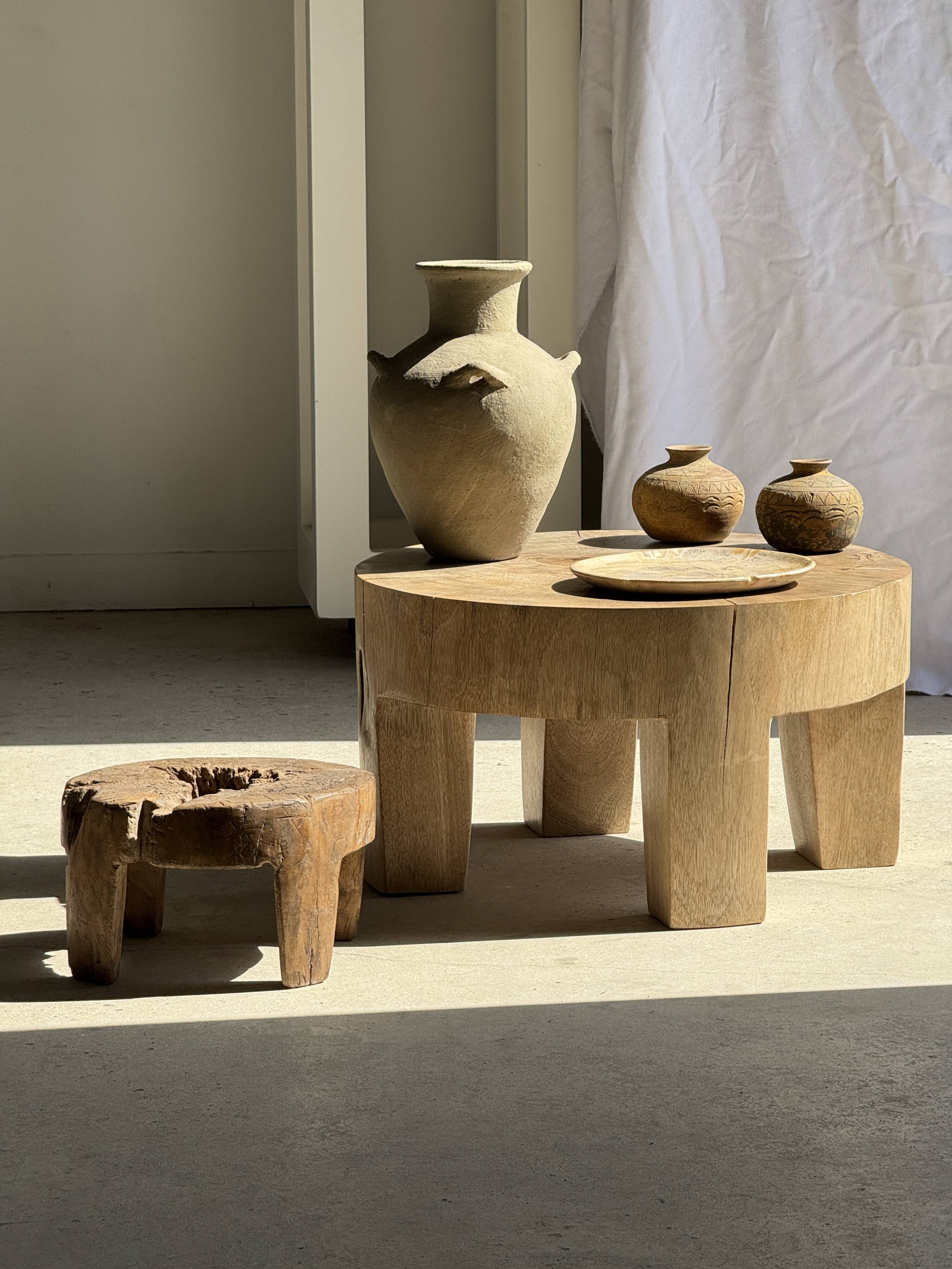 Oval petrified wood dish or bowl with grey edges D28x24 -3779