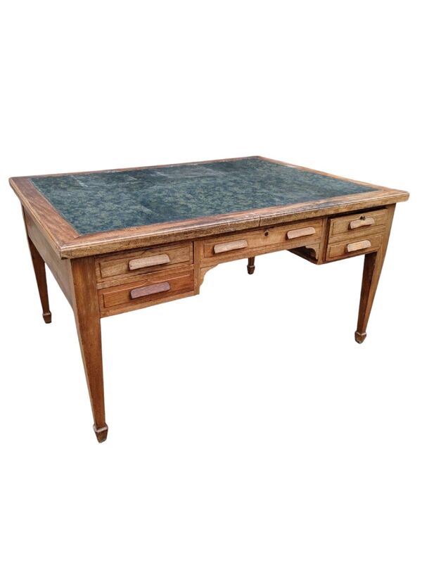 Bureau vintage double face en acajou