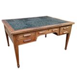 Vintage double-sided mahogany desk