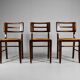 Suite de 3 chaises de Pierre Cruège datant des années 1950.