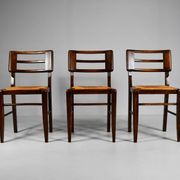 Suite de 3 chaises de Pierre Cruège datant des années 1950.