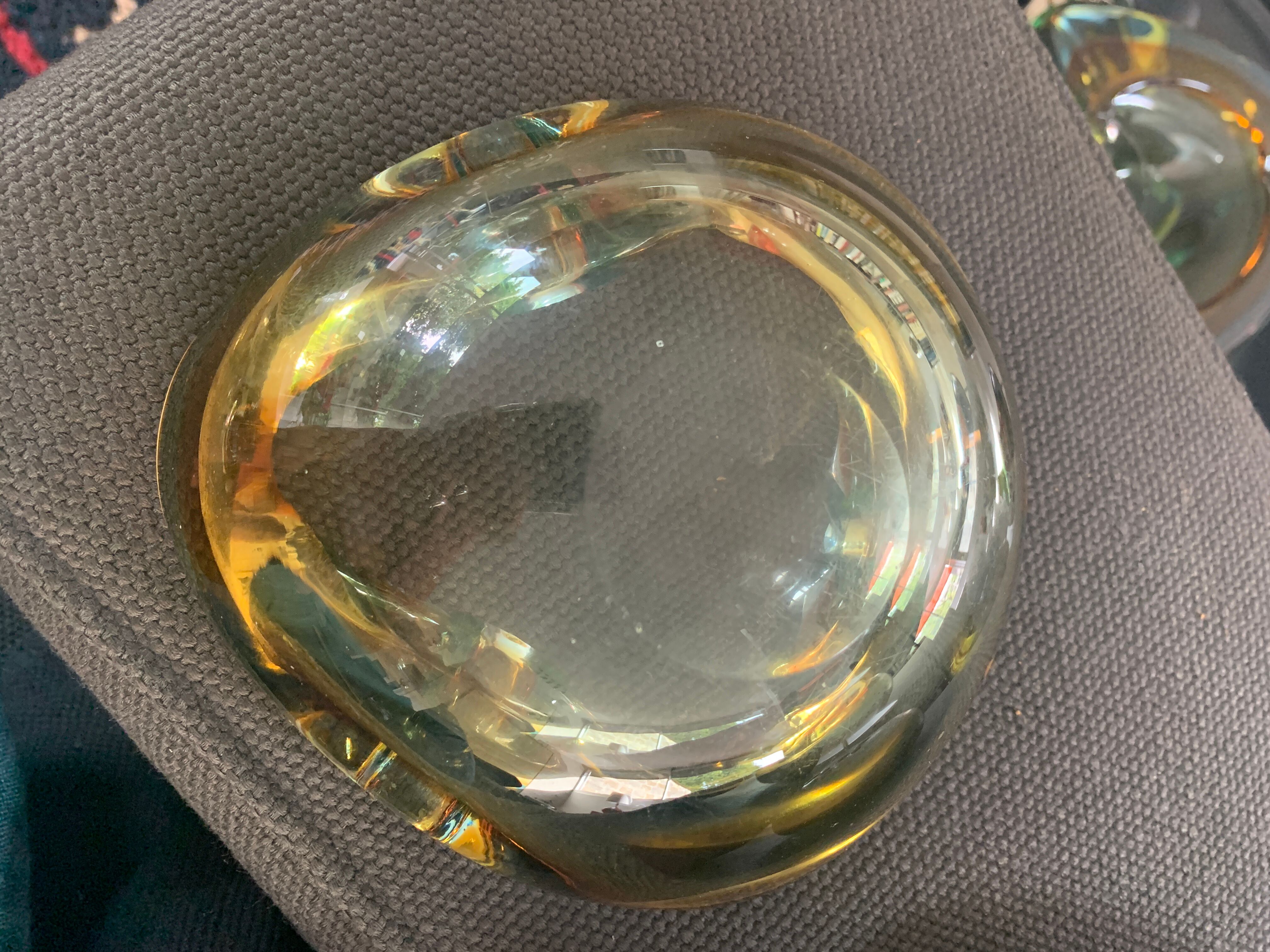 Murano glass clover-shaped ashtray