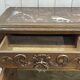 Early 20th century Breton oak serving trolley with a marble top