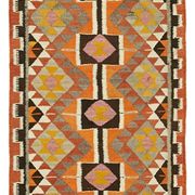 Turkish Handwoven Vintage Herki Kilim 89 cm x 378 cm