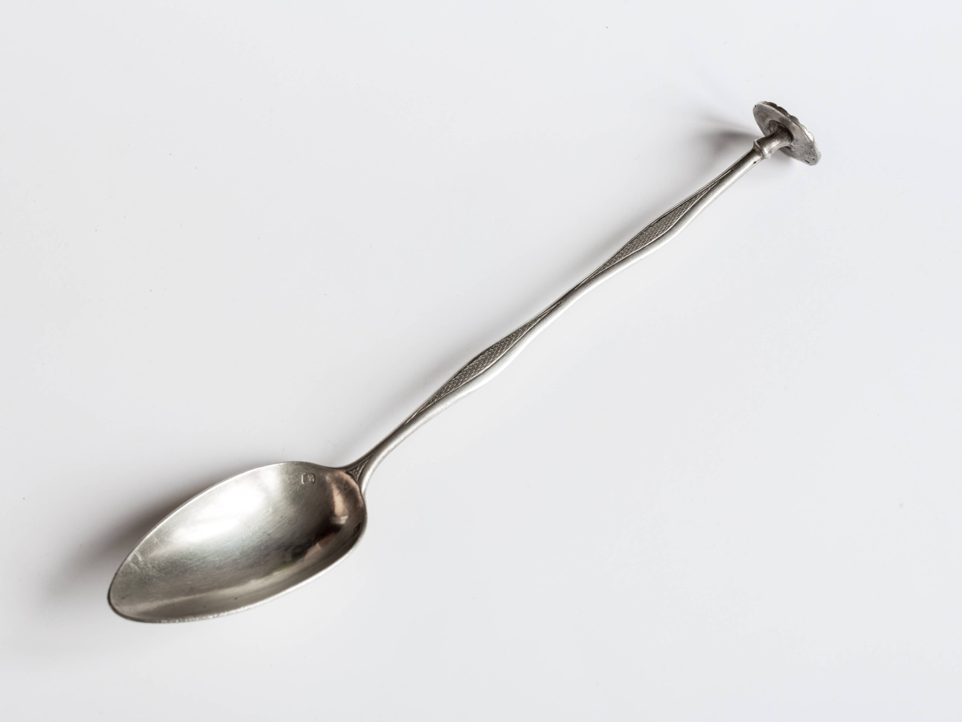Solid silver medicine spoon